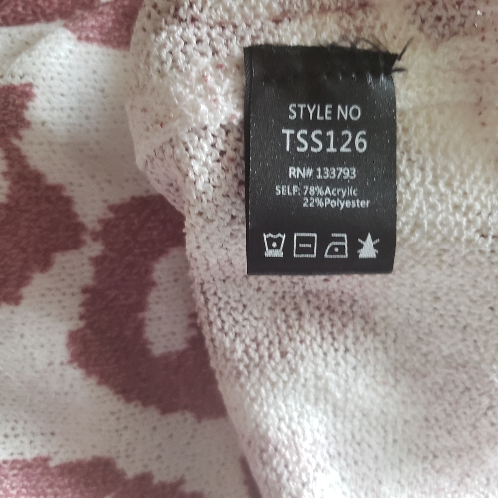 Ec Pol Raspberry Leopard Print Sweater - image 3